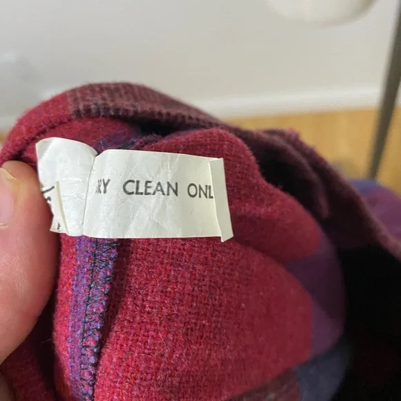 VINTAGE 1970’s Plaid Wool Pleated Midi Skirt Jewel Tone Red Purple Size SMALL - Picture 10 of 11